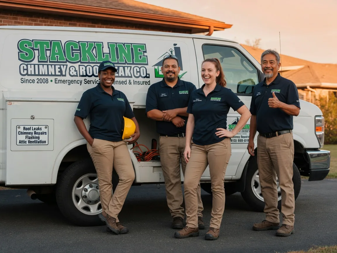 Chimney flashing repair company in Irene, TX